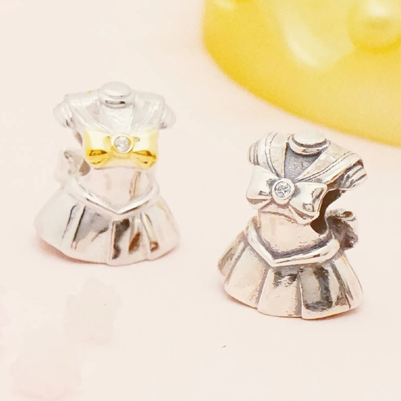 

Аниме Сейлор Мун европейские ювелирные изделия 925 пробы Серебряный Сейлор костюм платье Очаровательные бусины для браслета браслет шармы к...