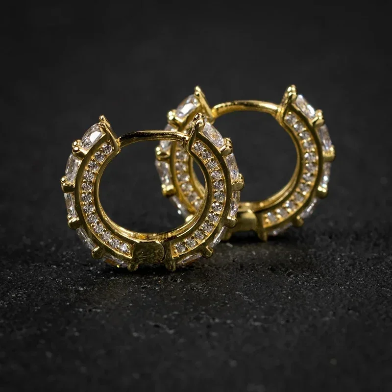 2024 изящные круглые серьги-кольца с кубическим цирконием для женщин/мужчин модные