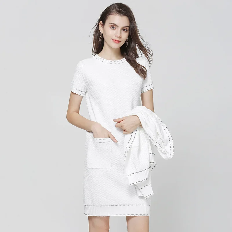 Аутентичный большой заводской вязаный комплект женской одежды из 100 предметов