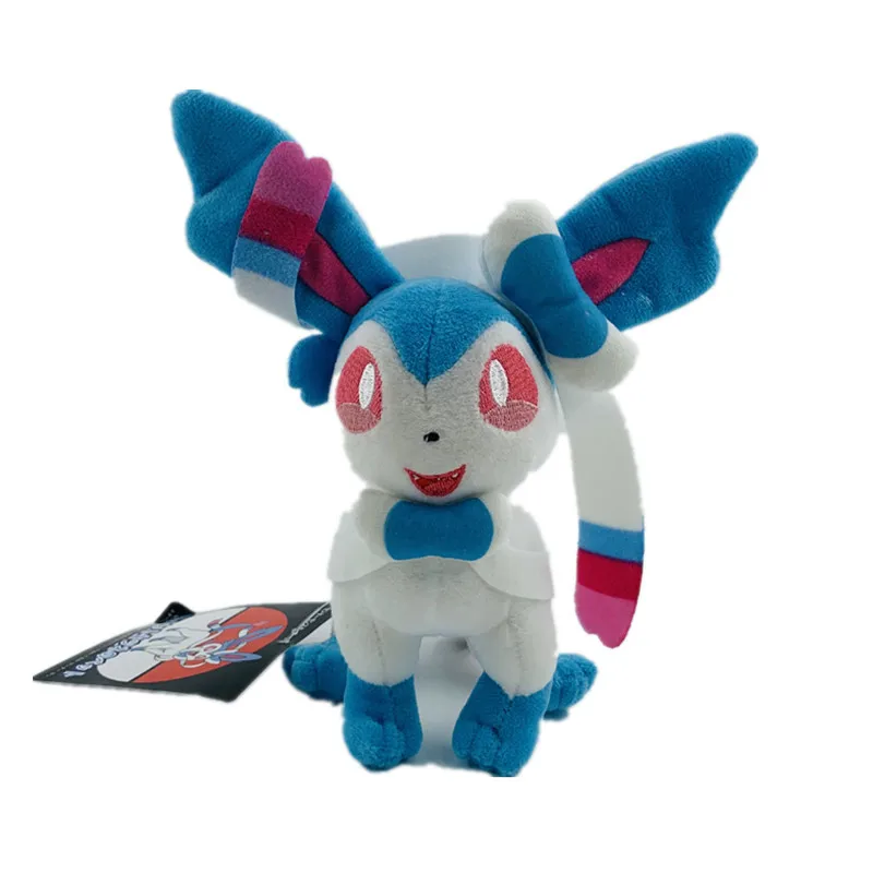 

23CM Kawaii Pokémon Sylveon Plush Toys Children's Cartoon Anime Dolls Boys and Girls Birthday Christmas Gifts Home Decoration