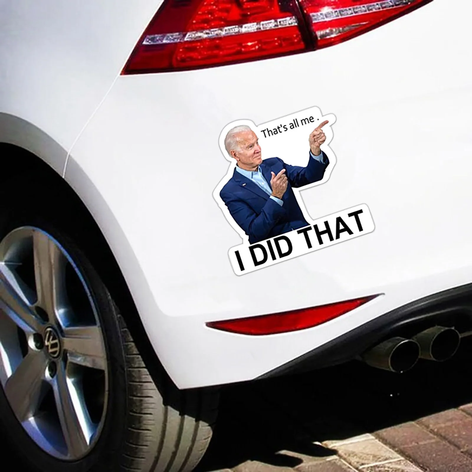 

100pcs Waterproof Car Stickers I Did That Joe Biden Funny Stickers DIY Reflective Decals Poster Cars Laptop Fuel Tank Decoration