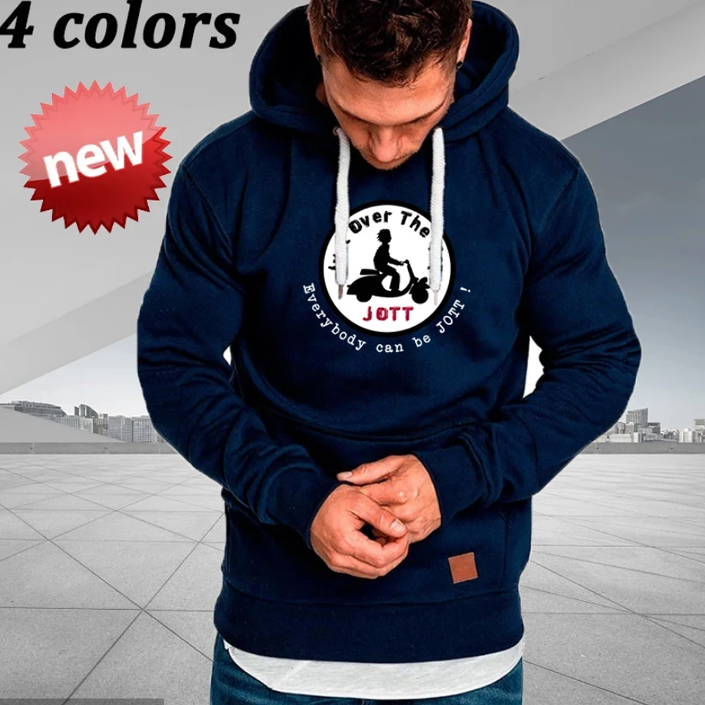 

Толстовка с капюшоном для мужчин, дизайнерская кофта оверсайз с длинным рукавом и принтом джокта, повседневный спортивный свитшот с карман...