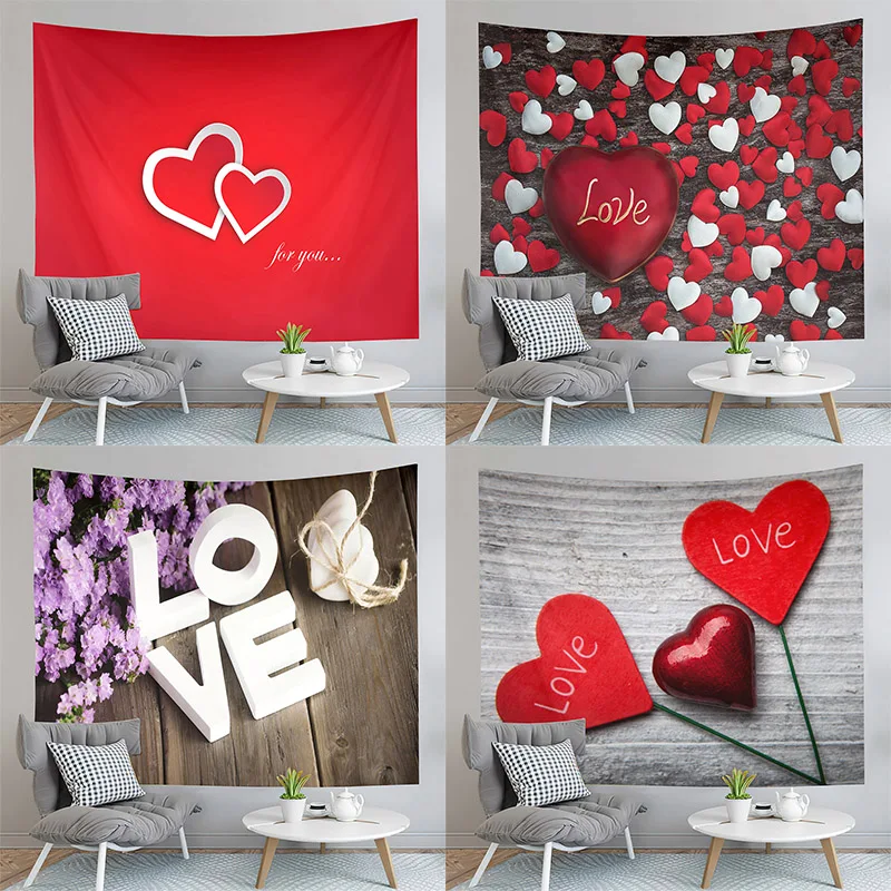 

Love Tapestry Romantic Lover Tapestry Creative Gift Tapestry Wall Hanging Bedroom Home Living Room Dormitory Can Be Customized