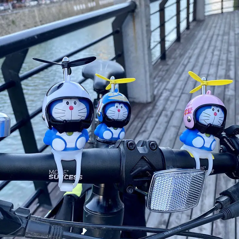 

Doraemon and Bamboo Dragonfly Helmet Tinker Bell Car Decorations Bicycle Bells Electric Car Motorcycle Decorations