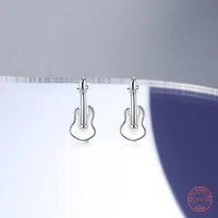 celayi modern womens earrings 2022 new s999 pure silver luxury small guitar stud earrings do not need to pick up earrings gift