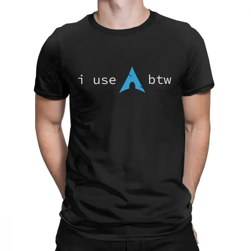 Men T-Shirt Arch Linux I Use Btw Funny Cotton Sweatshirt 3D Print Tee Shirting T Shirt 2024 Homme Short Sleeve