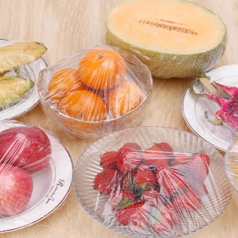 

100 шт., эластичные крышки для пищевых продуктов, из пищевого пластика