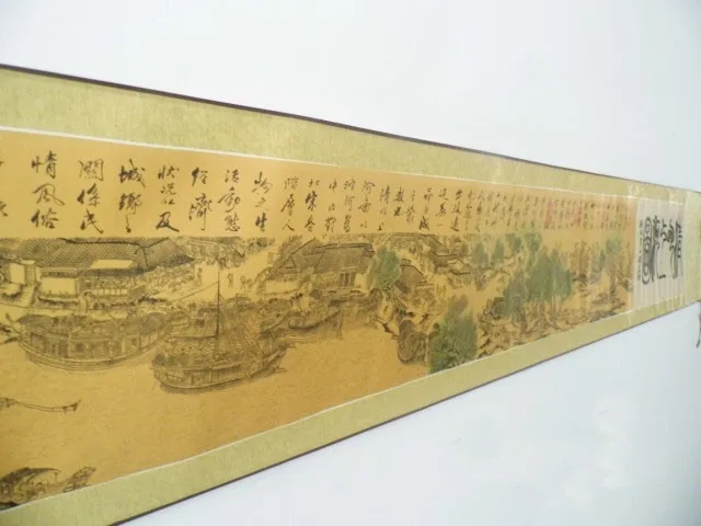 

Traditional Chinese Painting Scroll Landscape Full Picture Qing Ming Shang He Tu
