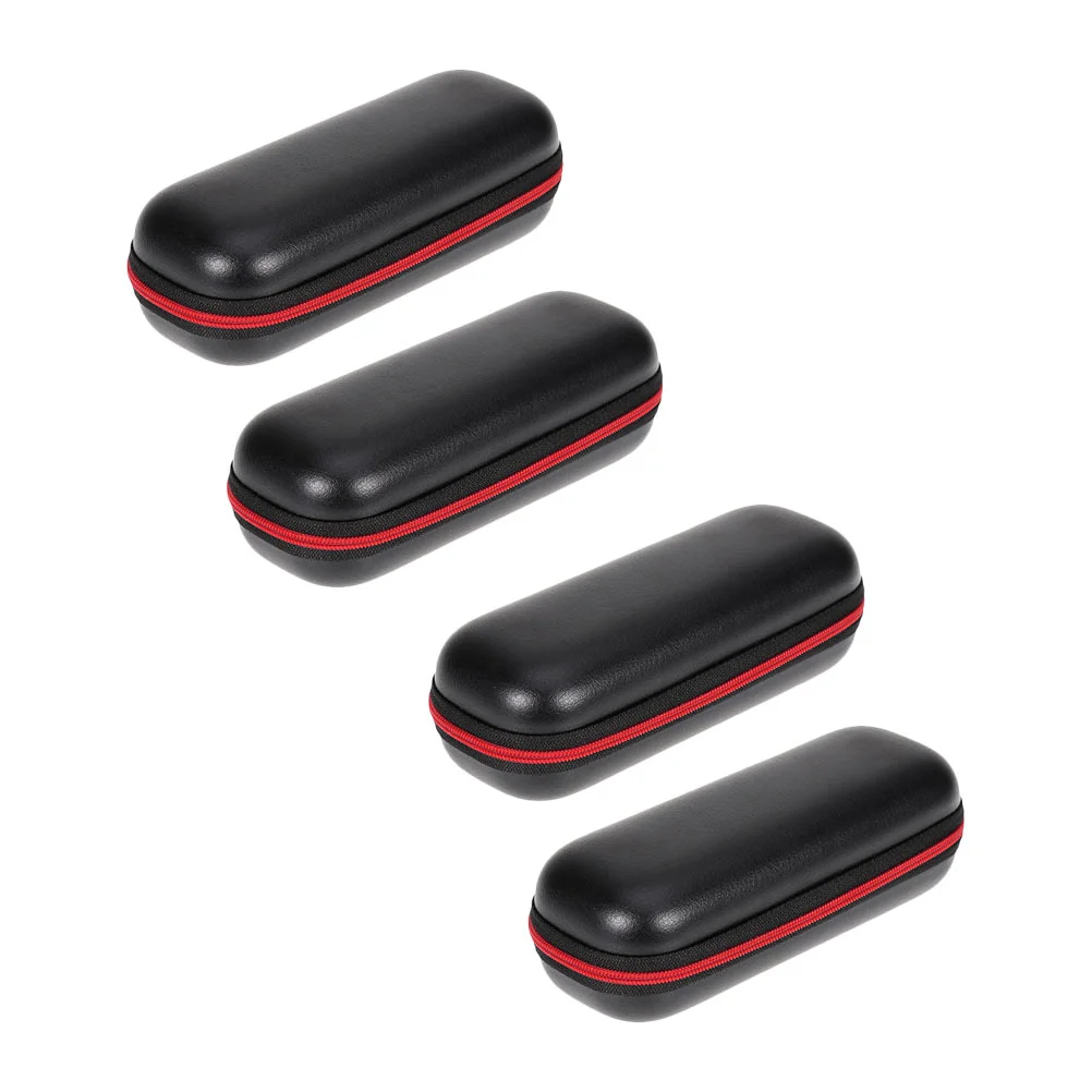 

4 Pcs Set Watch Holder Storage Organizer Case Lip Gloss Containers Box Zippered Eva Black Bins