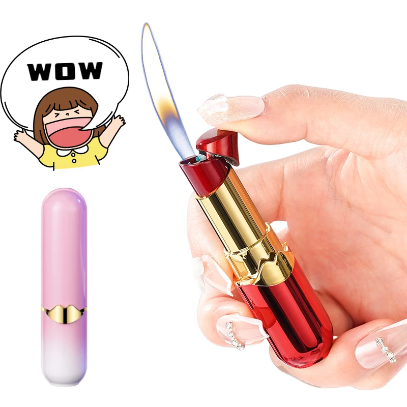 Новая милая зажигалка для губной помады модная мини надувная портативная