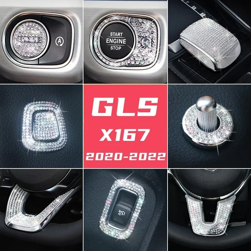 

For Mercedes Benz X167 2020-2022 GLS400 GLS450 GLS Series Automotive Interior Renovation Diamond Complete Set Decoration