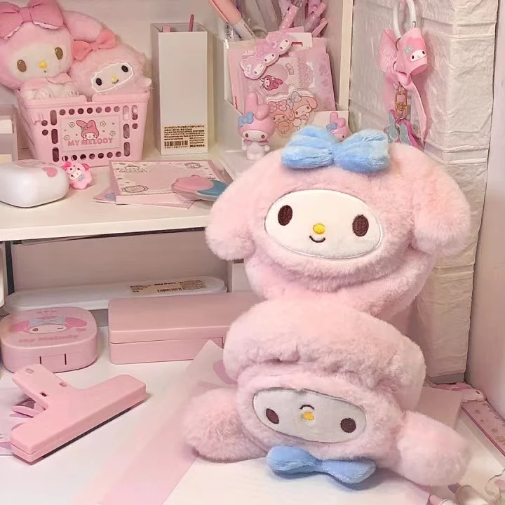 

Sanrio Kawaii Hello Kitty Cinnamoroll Melody Kuromi Earmuffs Cute Winter Plush Soft Girls Ear Warmth Earmuff Anime Accessories