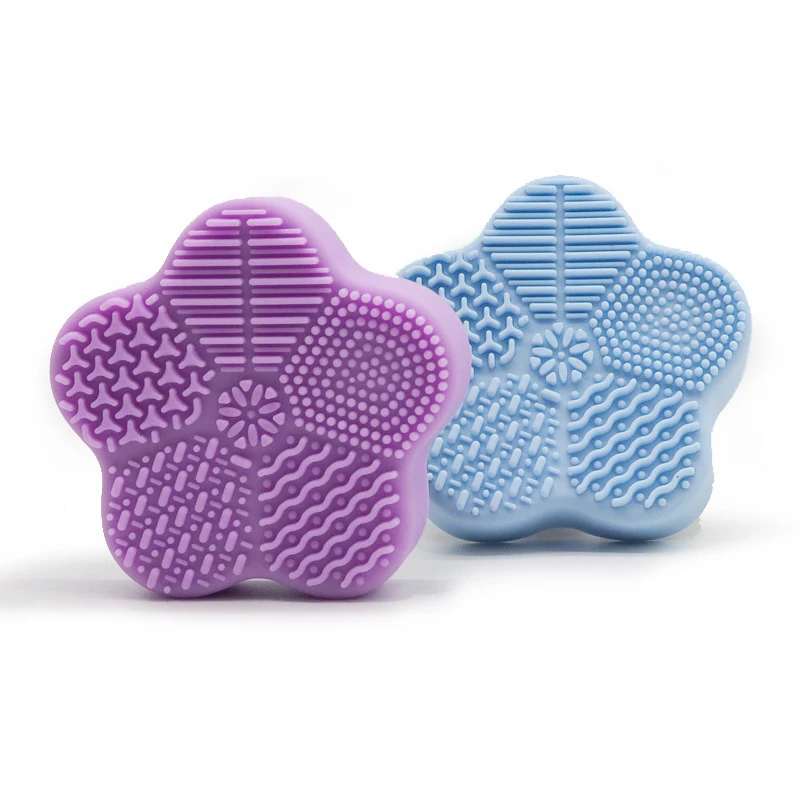 

Silicone Makeup Brush Cleaning Box Sponge Wet and Dry Cosmetic Brush Scrubbing Pad Make Up Tool Scrubber Box
