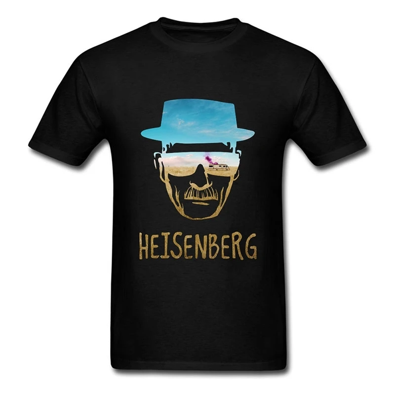 

Мужская хлопковая футболка с надписью «Heisenberg»