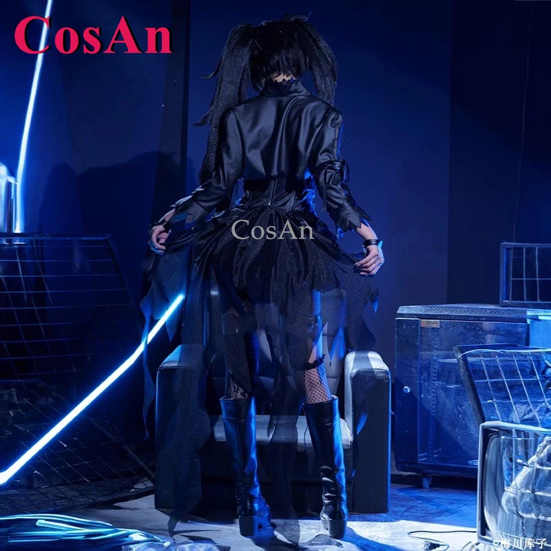 Фото CosAn Game Черный ★ Костюмы для косплея Rock Shooter, милая элегантная боевая форма на 15-летие, одежда для ролевых игр на Хэллоуин №2