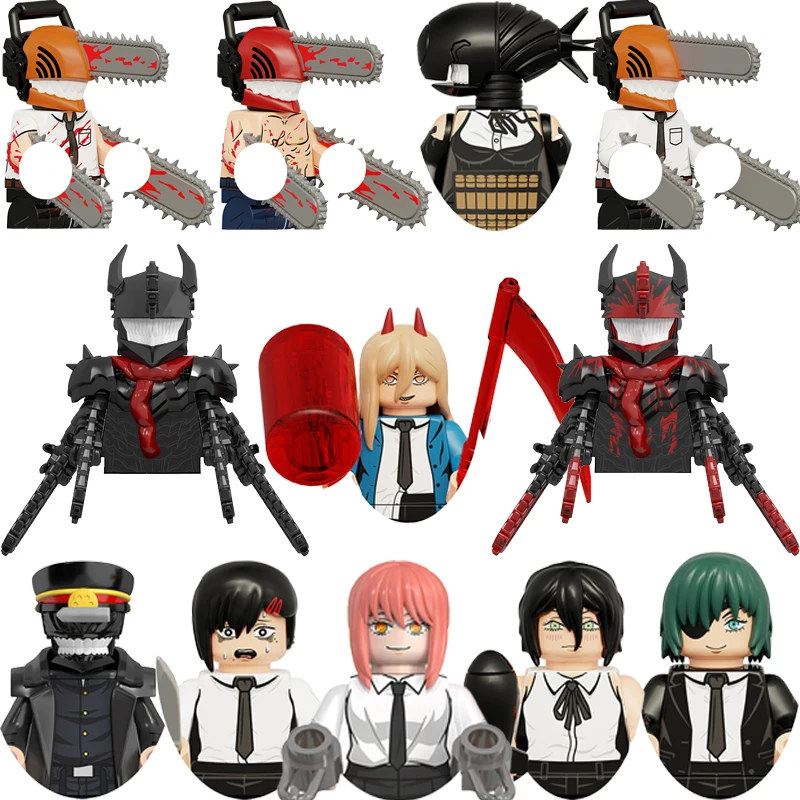 Фото Новые кирпичи Tokyo Ghoul Denji для игрушек XP506-515, подарки для смеха, мини-фигурки, детские строительные блоки для вечеринок, подарки №1