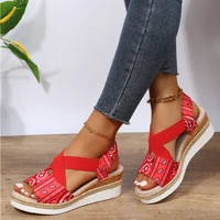 2022 new summer high heels fashion women sandals casual woman shoes platform wedges sandals peep toe lady shoes open toe shoes