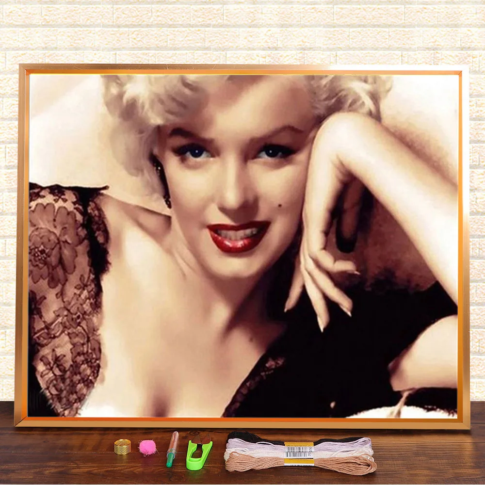 

Набор для вышивки крестом Marilyn Monroe 11CT, Набор для вышивки DMC ниток, хобби, ручного шитья, спицы для вязания