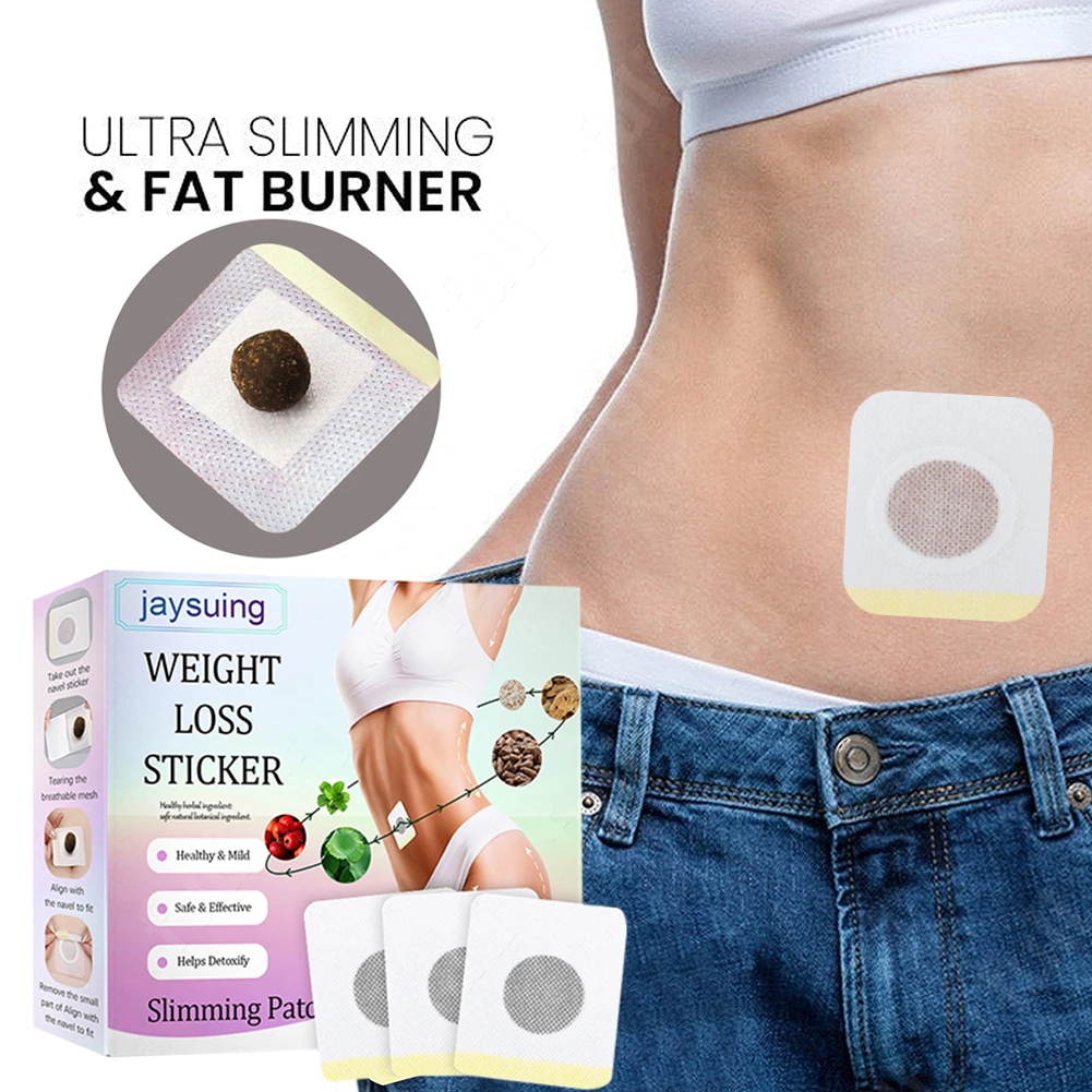 

30pcs/box Natural Herbal Weight Loss Navel Sticker Slim Patch Fat Burning Waist Belly Slimming Cellulite Body Shaping Plaster