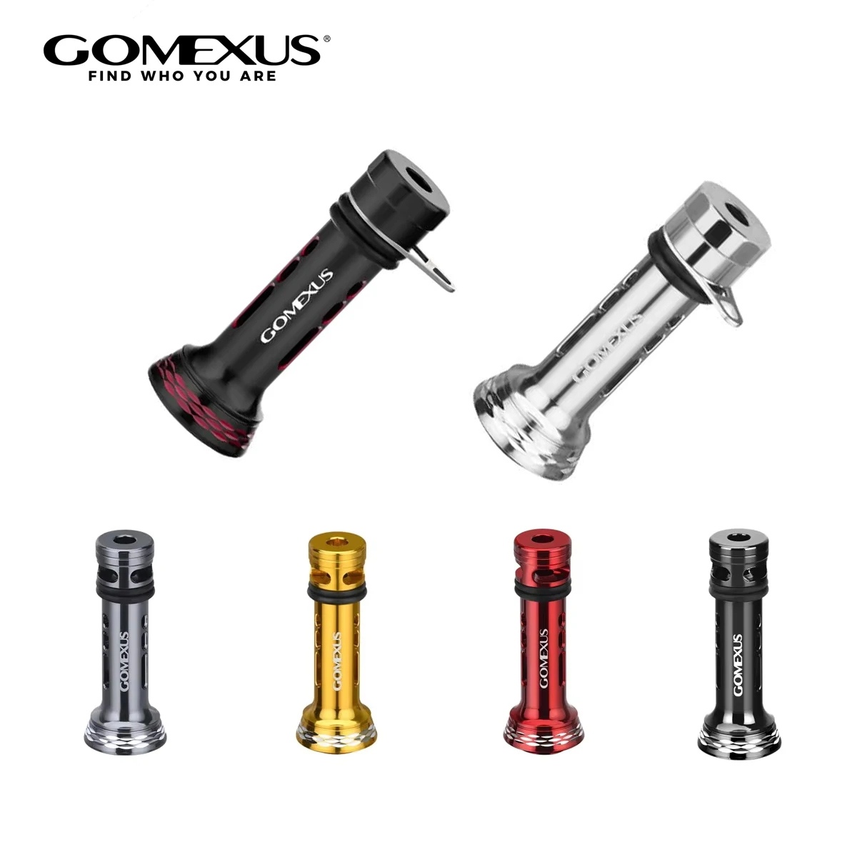 Фото Алюминиевая подставка для катушек Gomexus R4 48 мм с крючком-держателем для спиннинговых катушек Shimano Daiwa 2500-500, защита балансировки №1