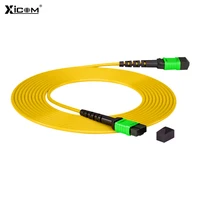 lszh fiber optical cable 1m3m5m10m apc fiber optic patch cord mpo mpo 812 core female to female singlemode fiber patch cable