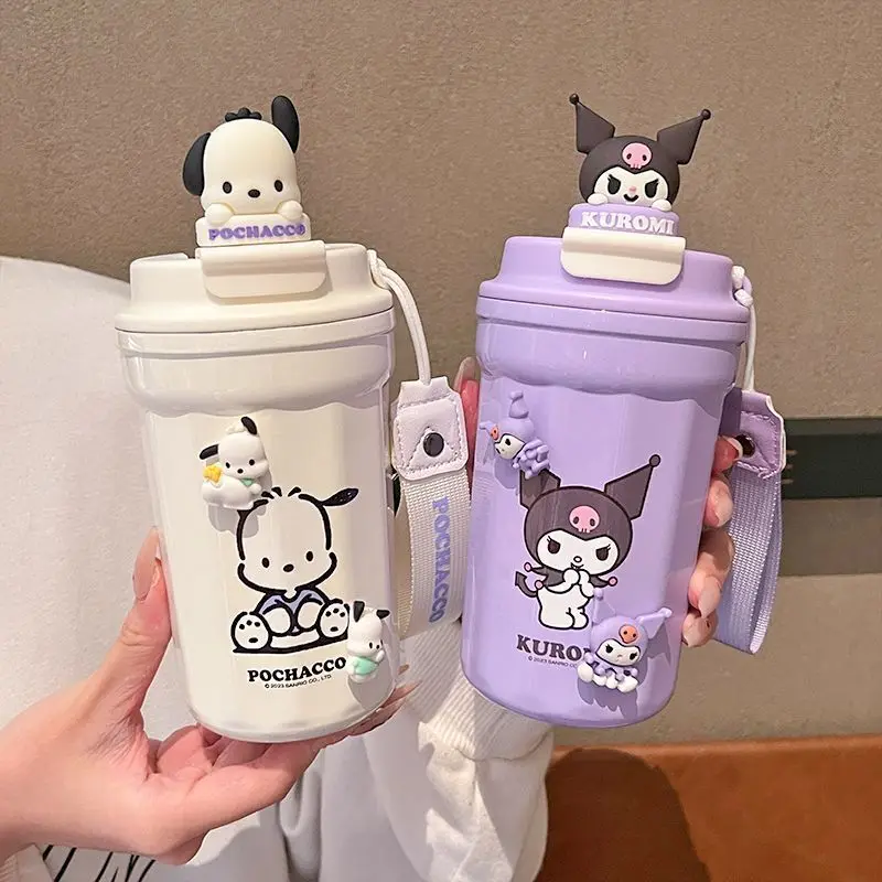 Чашка Sanrio Cinnamoroll термос Kuromi Melody Pochacco студенческая чашка для воды и кофе из
