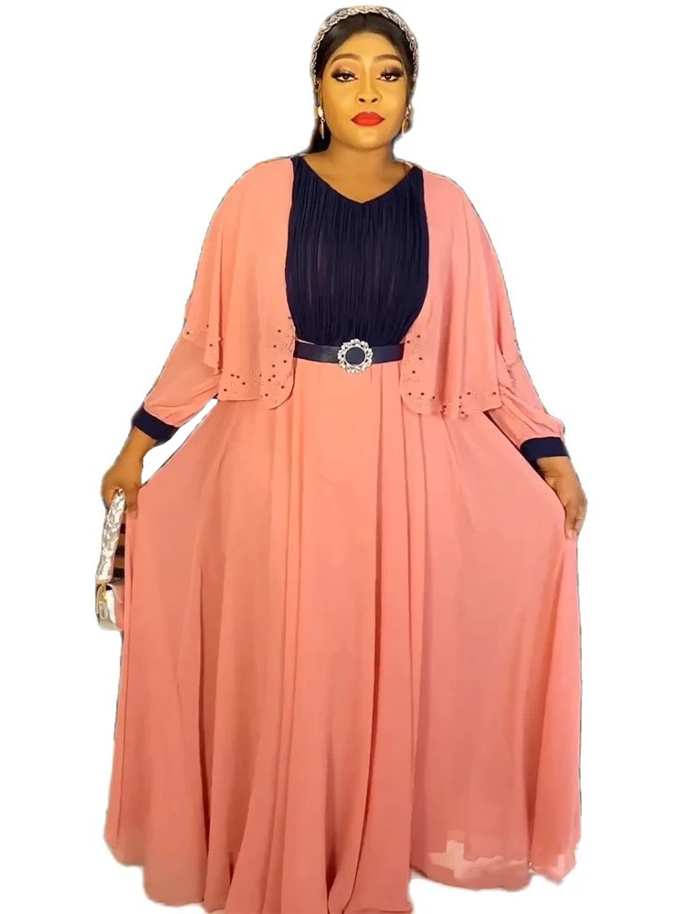 

Длинное цельнокроеное платье для женщин, шифоновое платье, осень 2023, Дубайский Африканский абайя, платье для свадебной вечеринки, выпускного вечера, дня рождения, женские платья