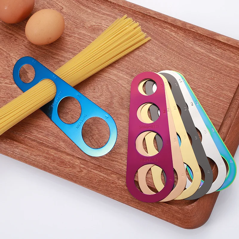 

Creative Stainless Steel 4 Hole Spaghetti Ruler Spaghetti Measurer Kitchen Utensil Spaghetti Ruler