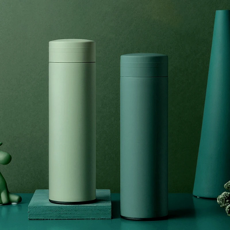 Нержавеющая стальная умная водная чаша, сохраняющая температуру и не протекающая, с двойной стенкой и LED-дисплеем, прочная.