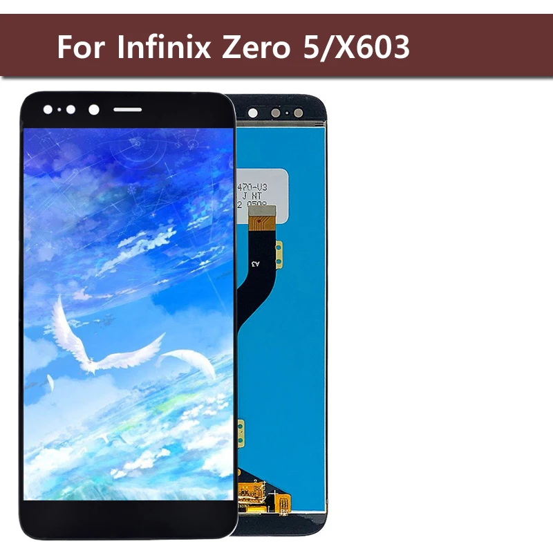 Черный ЖК-дисплей для Infinix Zero 5 X603 X603B с кодирующий преобразователь сенсорного