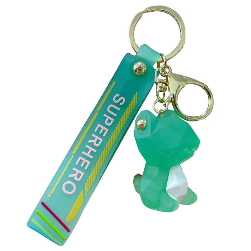 

2023 Transparent Crystal Glass Dinosaur Key Chain Key Ring Gift Bag Decorative Pendant Chain Custom Crystal Key Chain