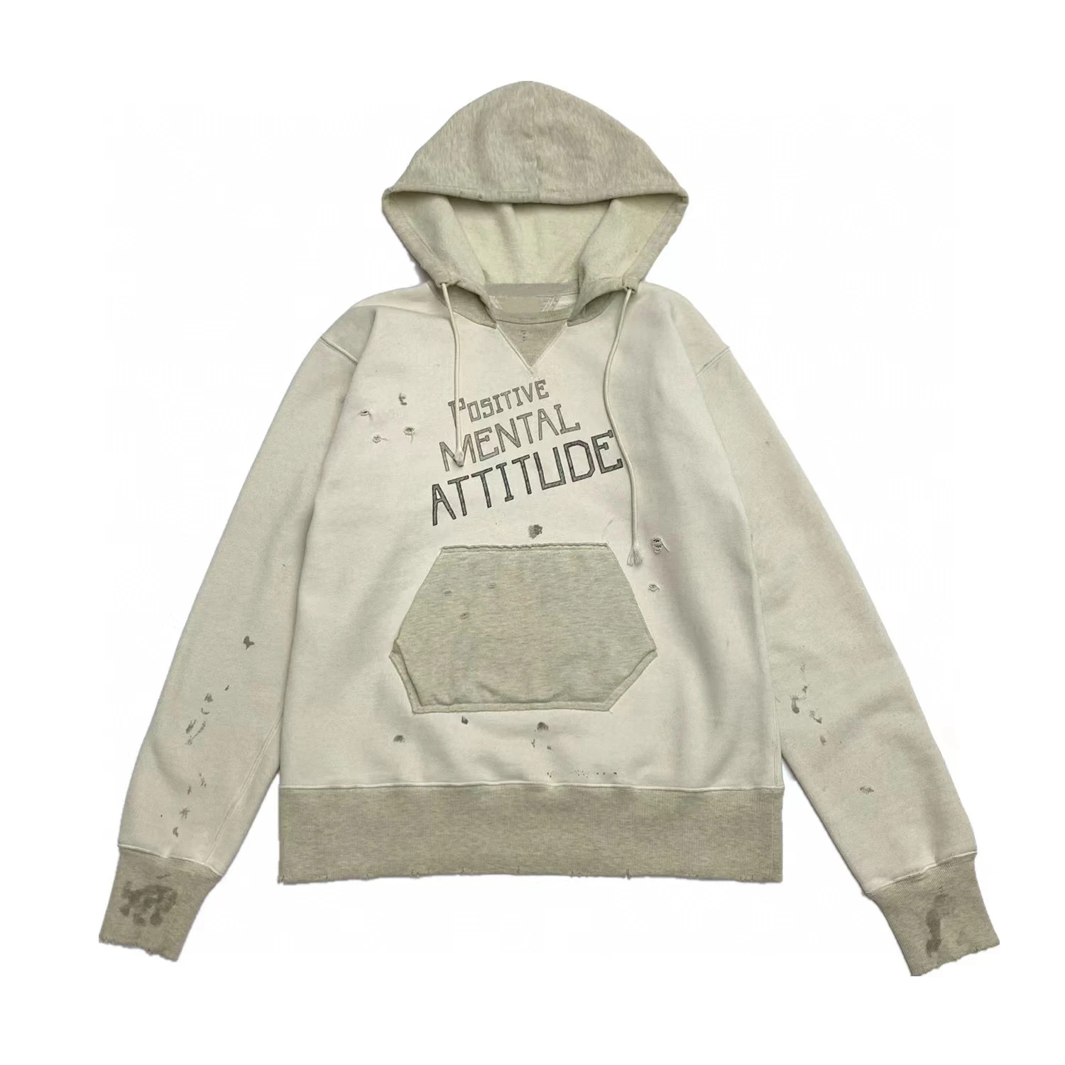 

NIGO надпись рваный свитер с капюшоном # nigo6564