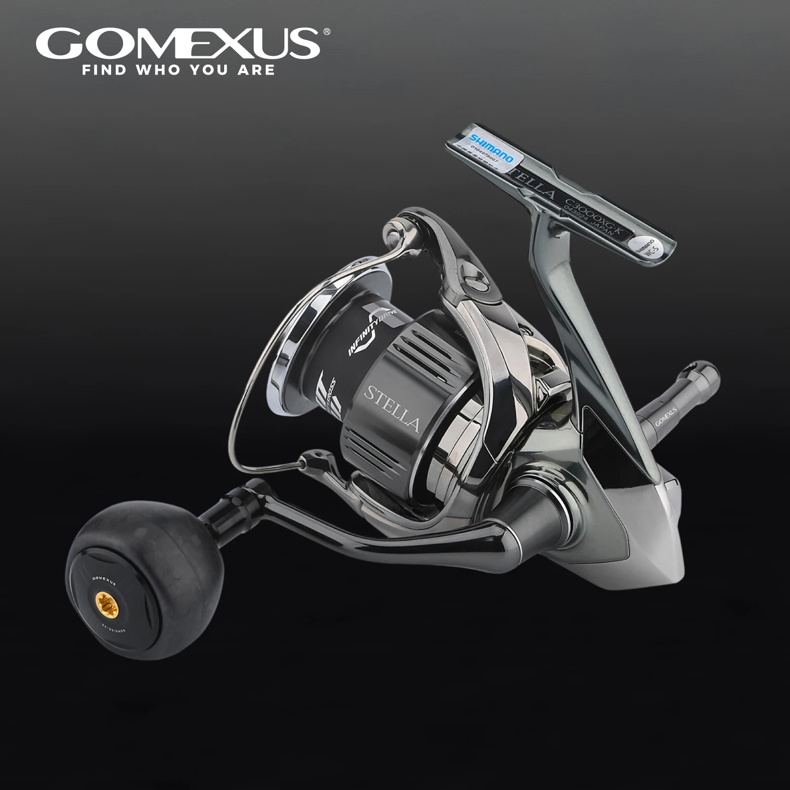 Фото Ручка питания карбоновой катушки Gomexus 38 мм для Shimano Spheros SW 3000 4000 Stradic FL Ultegra FB Sustain Stella FJ 1000-5000 №3