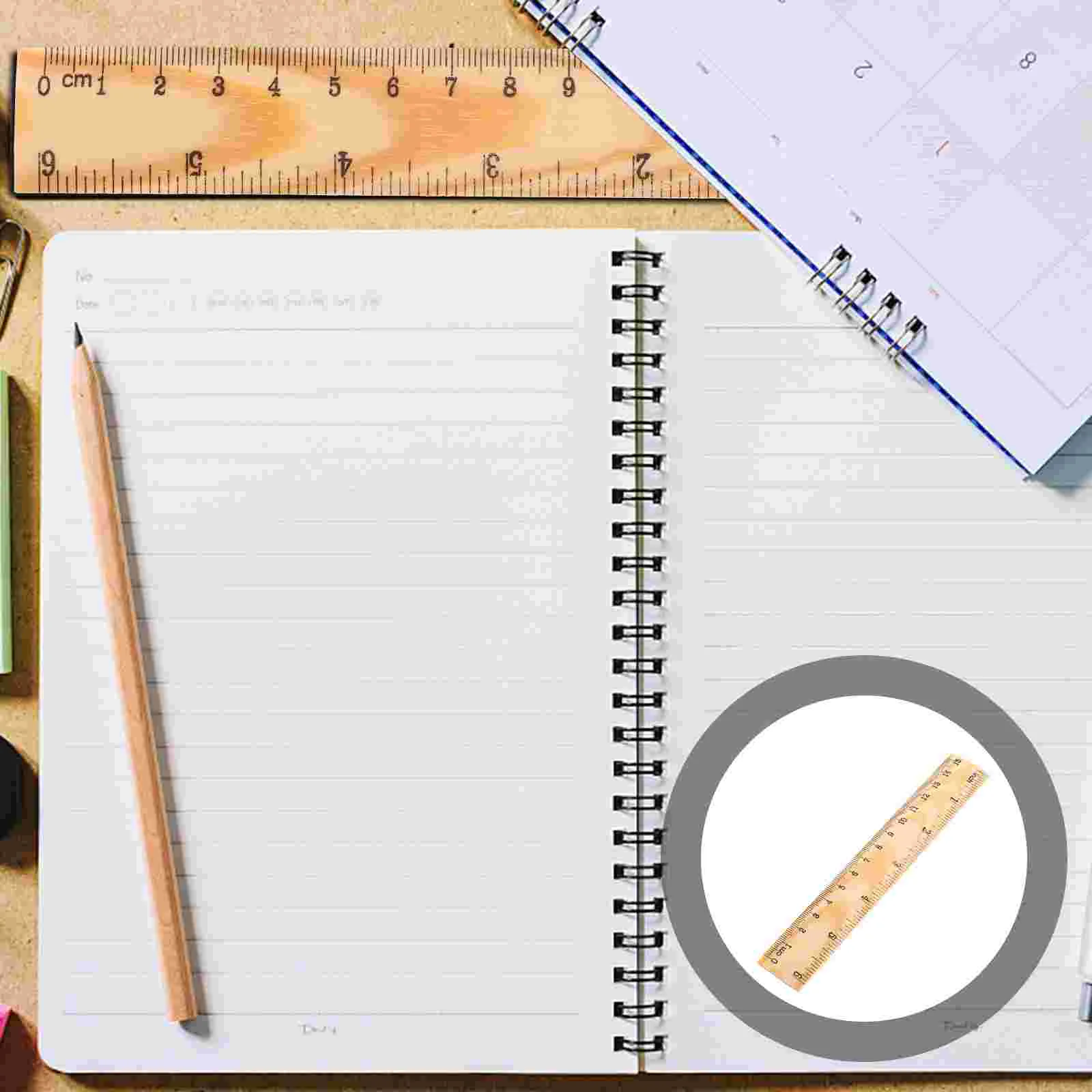 

Wooden Ruler Straight Edges Rulers Adorable Kids Gift Student Accessory Students Measuring Household