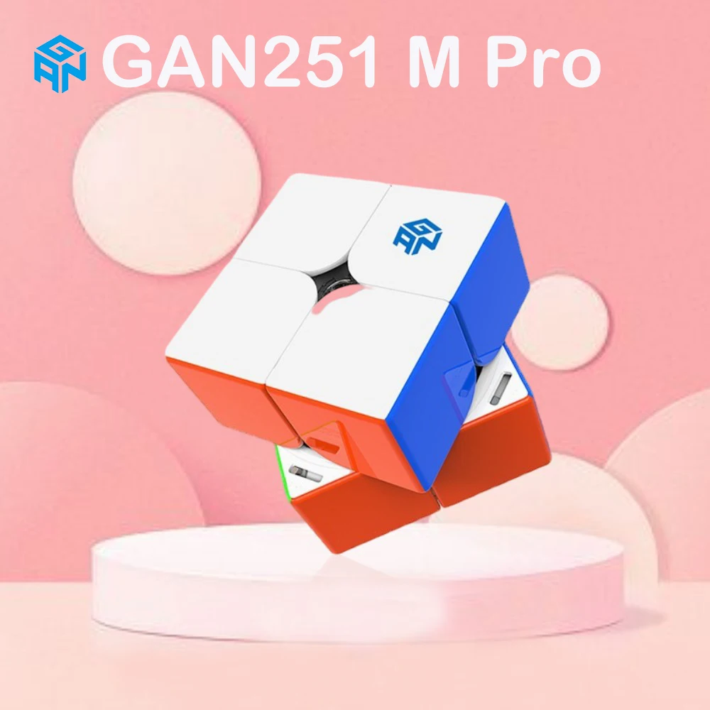 GAN251 M Pro 2x2 Магнитный куб gan251 m leap магнит 2x2x 2 кубик Гань магический без наклеек