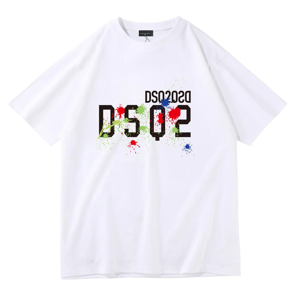 

DSQ2 2023 Brand Mens Fashion Casual Loose Cotton Print T-Shirt DSQICON2 ICON Sport Street Hip Hop Couple Printing T-Shir D2