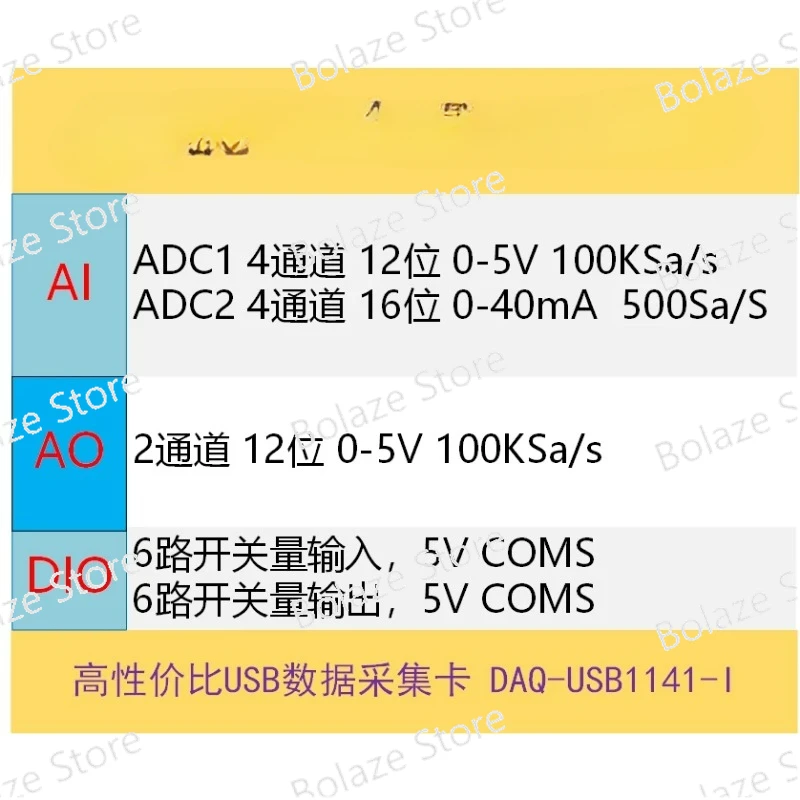 USB1141-I де информация и зарядное устройство 4 канала 16 бит ADC 0-20mA