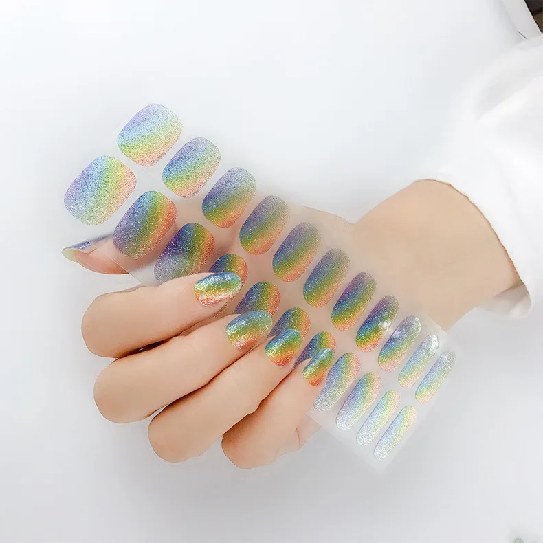 

Shiny pink starry sky nail stickers European and American foreign trade waterproof nail stickers nail art decorations