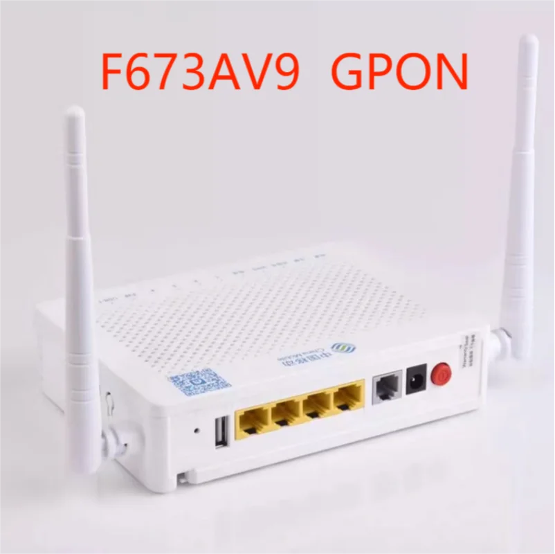 

6 шт. оригинальный ZTE F673a V9 двухдиапазонный 4ge + 1tel + 2usb + Ac фонарь Wifi Ont ONU Gpon английская версия б/у без питания Бесплатная доставка