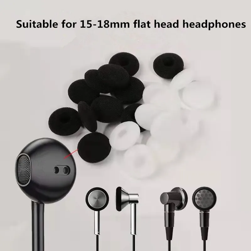 

500Pcs Foam Earbuds Ear Tips Ear Pads Replacement Sponge Covers Earpads For Most In-ear Earphone 15-18mm Eartips