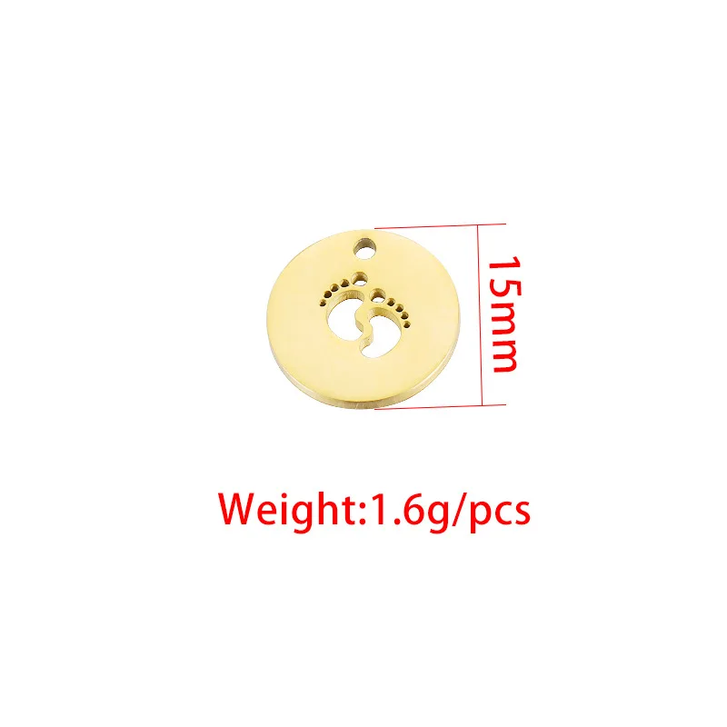 5 шт./лот 15 ММ Очаровательная зеркальная Подвеска из полированной нержавеющей