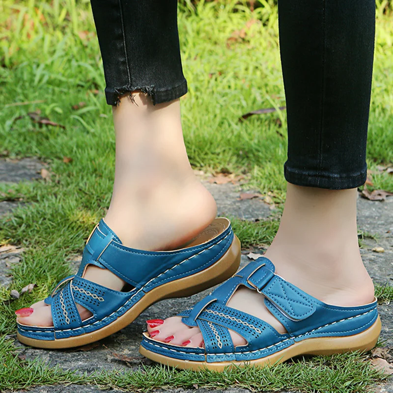 

2022 New Women Sandals Fashion Shoes Casual Open Toe Plus Size Women's Shoes Soft Female Slippers Platform Comfortable Footwear
