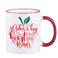 teacher mugs student coffee mug it takes big heart to teach little mind children gift kids milk cups heat changing color tea cup