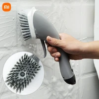 xiaomi multi function cleaning brushes long handle dish washing brush for bathroom automatic liquid dispenser kitchen tools
