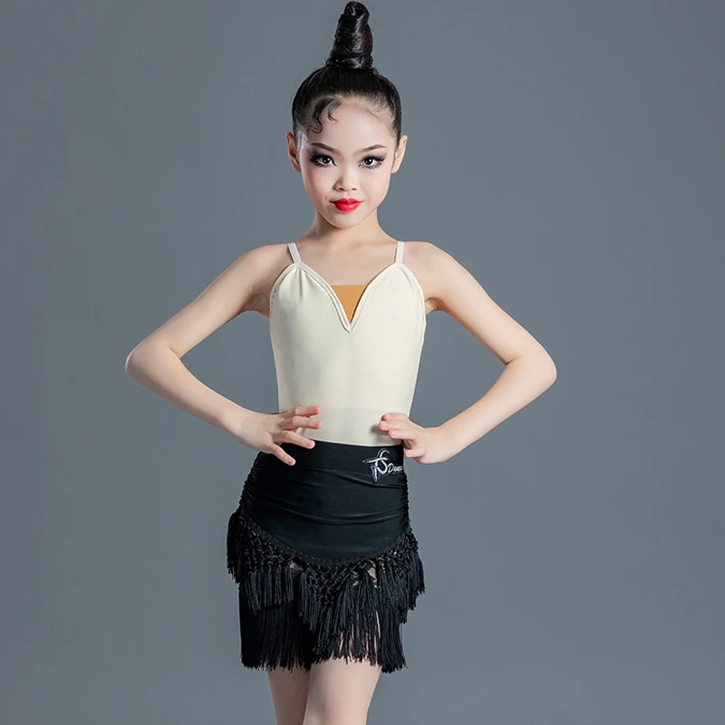 

New Latin Dance Performance Costumes Sexy Sleeveless Tops Skirts Suit Chacha Samba Tango Latin Dance Practice Clothes DN11545