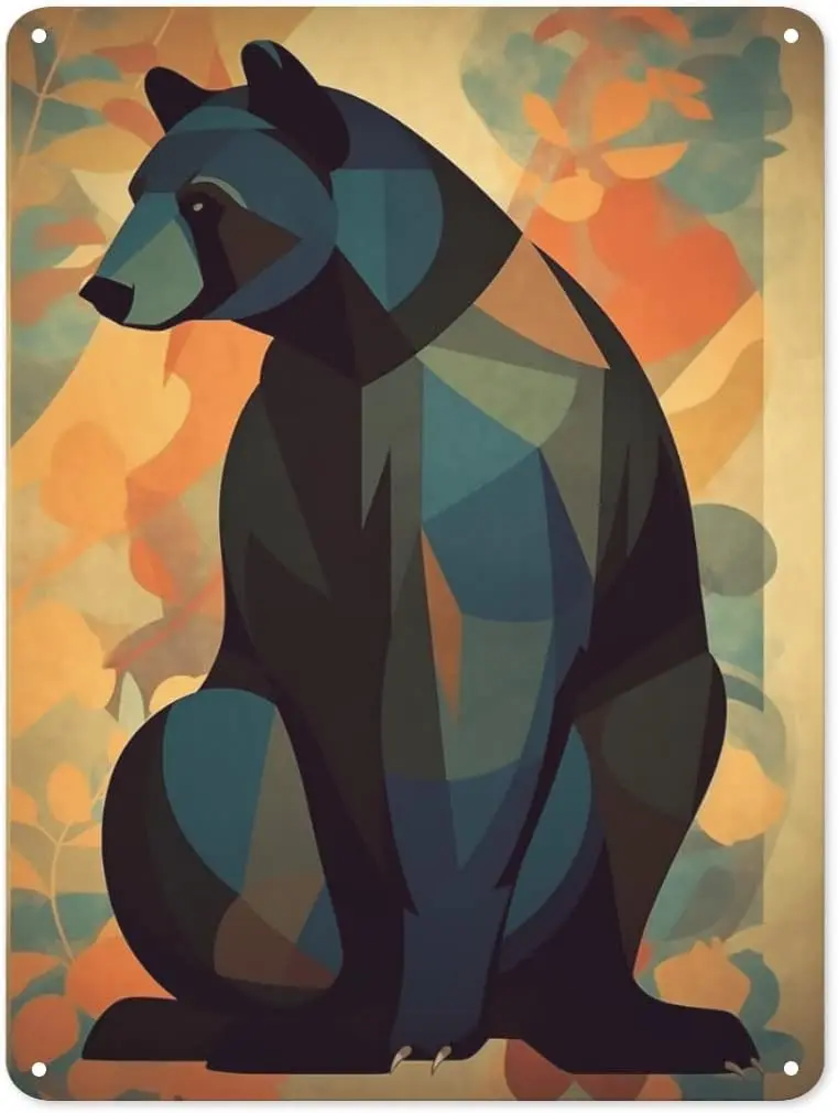 Плакат Blck Ber Tn Sgn Metl для домашнего декора nml Theme Vntge Wll Decor 12x8 n