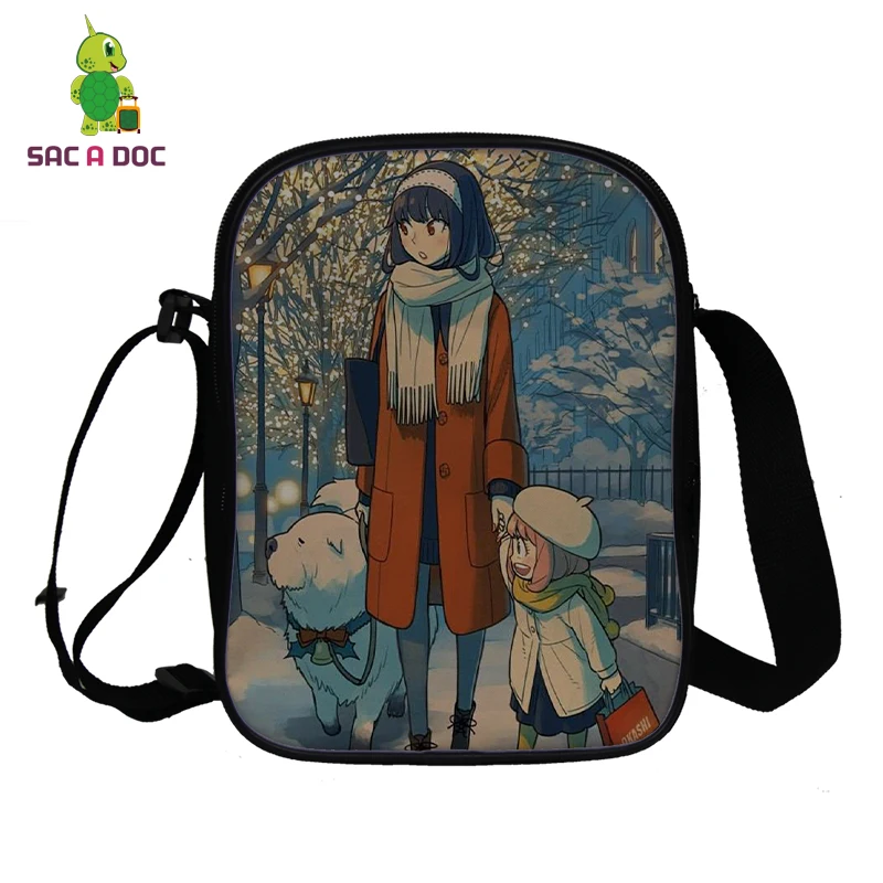 

Spy X Family Women Messenger Bags Girls 3D Anime Spy X Family Anya Forger Print Shoulder Bag Femme Crossbody Tote Travel Bags