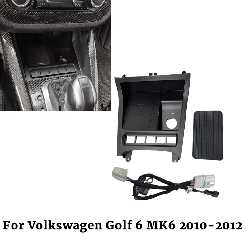 Автомобильное беспроводное зарядное устройство QI для телефона VW Golf 6 MK6 Sagita Scirocco