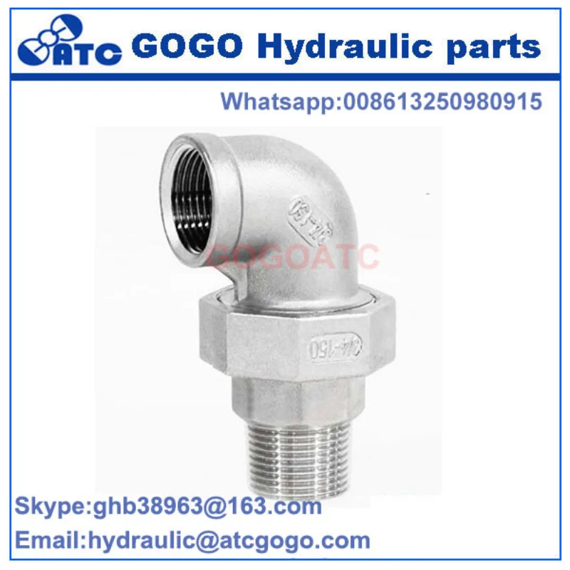 Колено с прямым соединением из нержавеющей стали внутренний и внешний провод 4 6