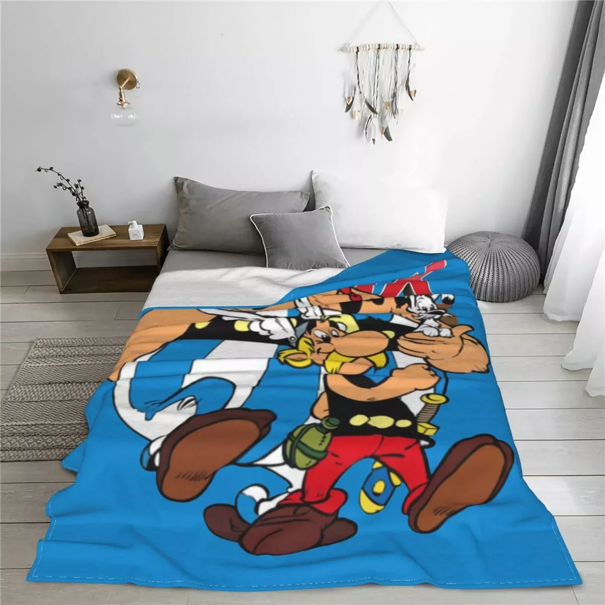 

NEW2023 Asterix And Obelix Plush Blankets Custom Throw Blankets for Home 150*125cm Bedspread